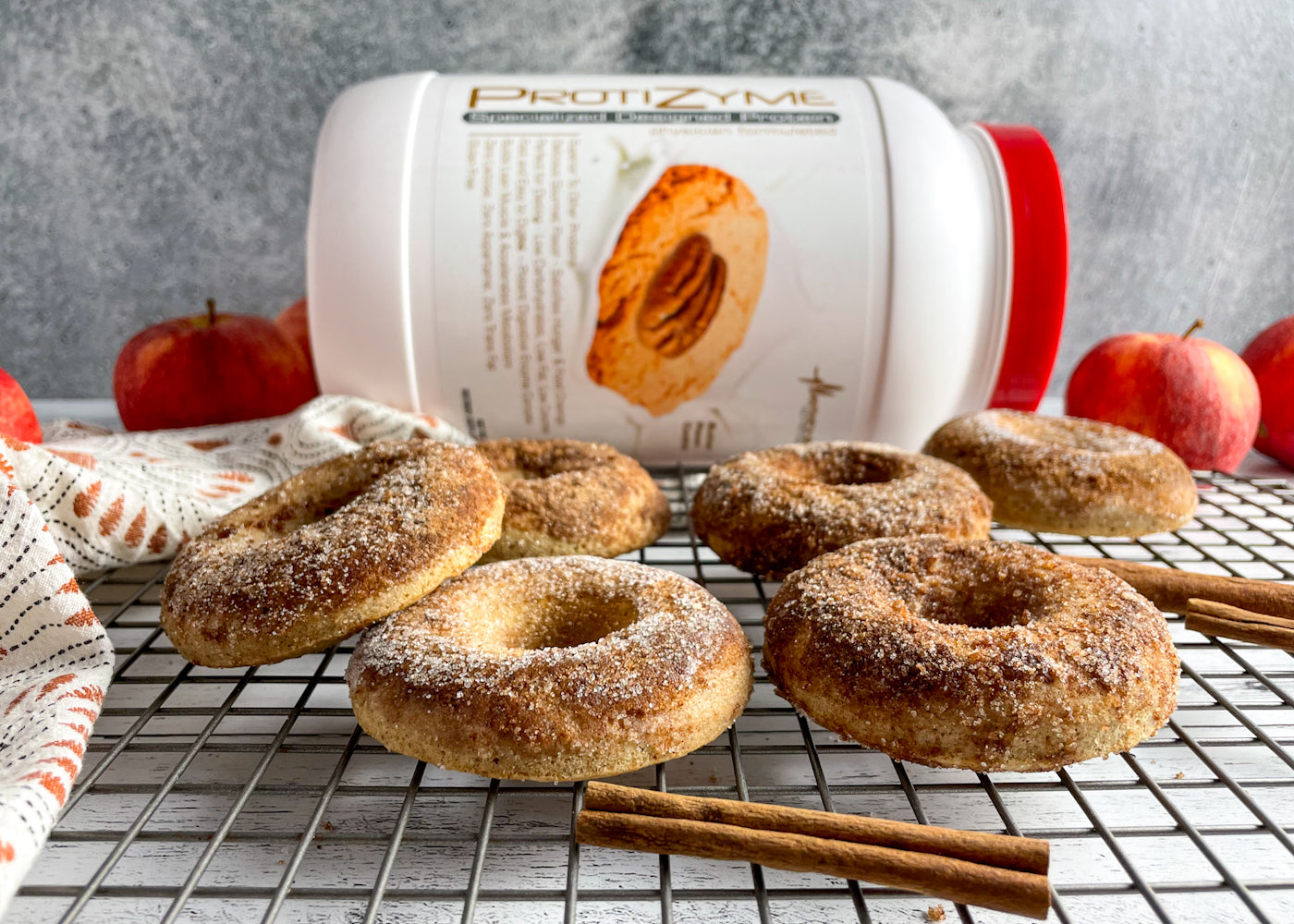 Apple Cider Protein Donuts