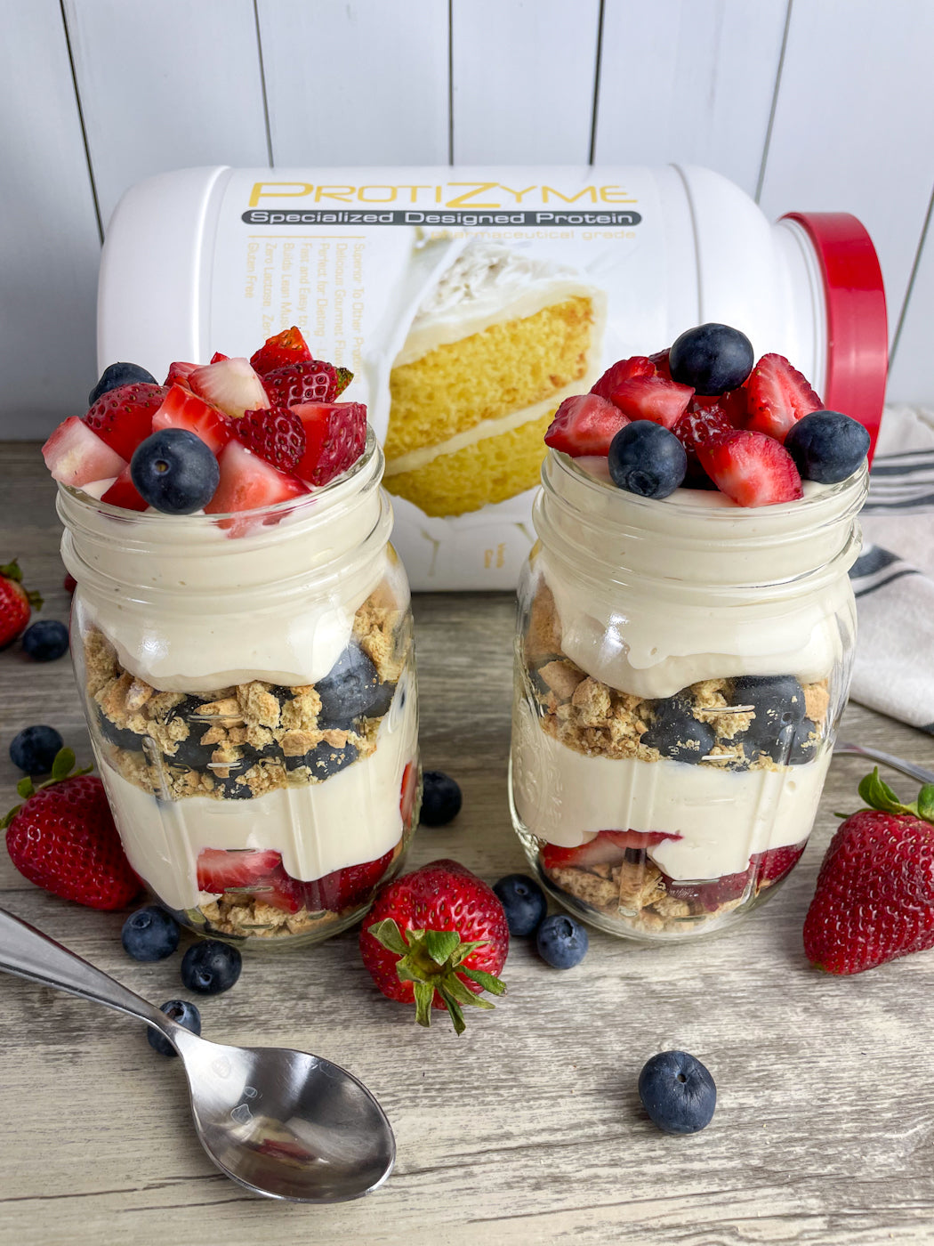 Berry Cheesecake Protein Parfaits