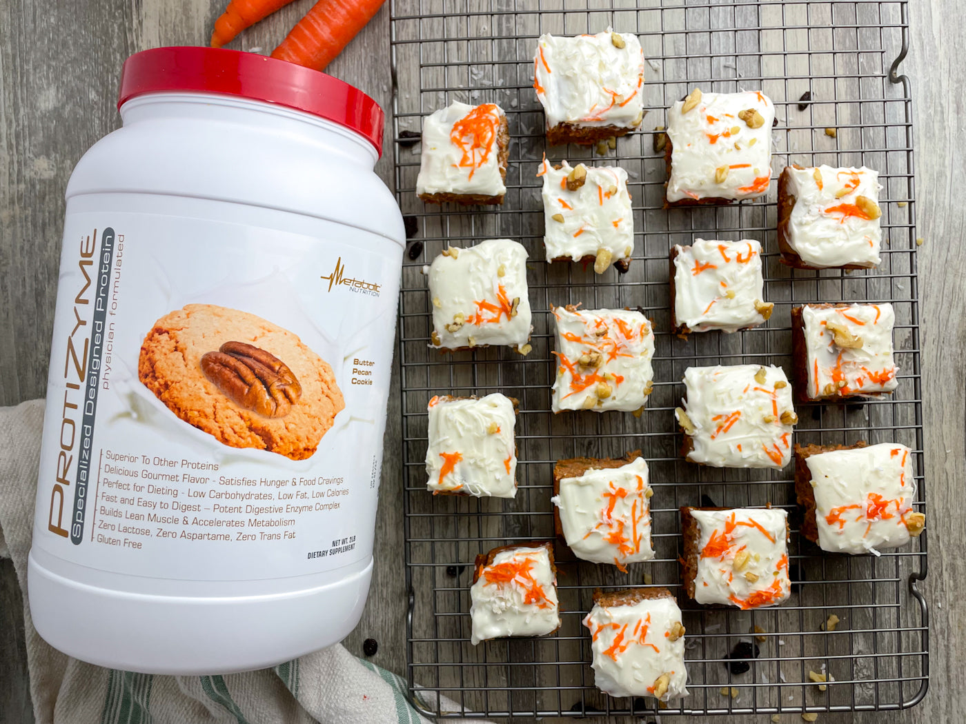 Carrot Cake Protein Slice