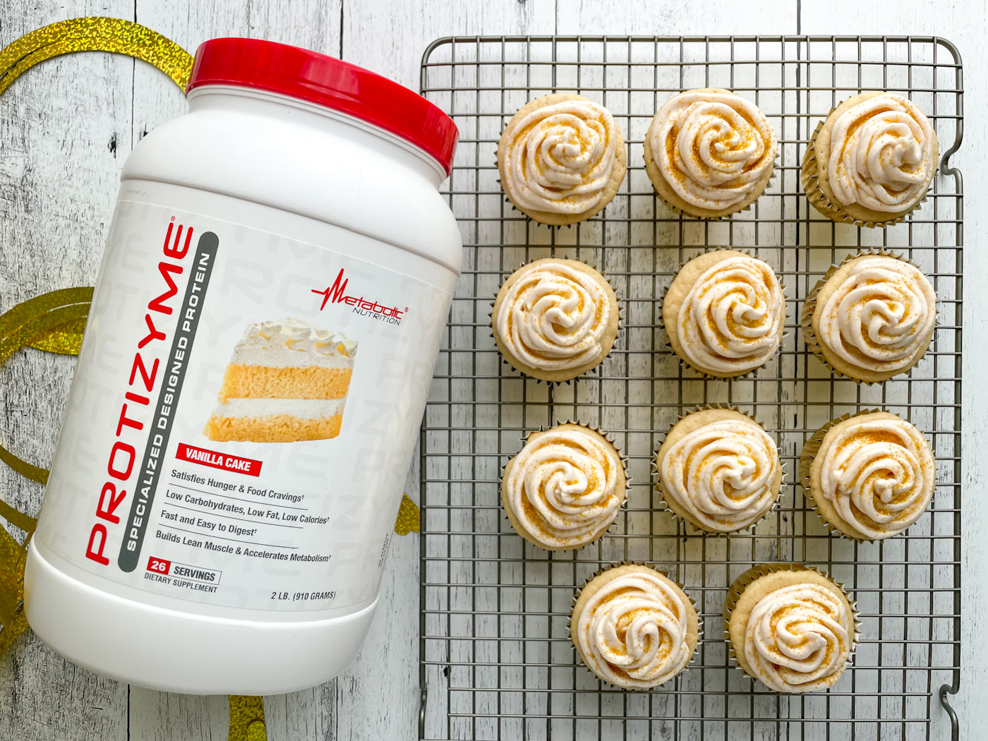 CHAMPAGNE PROTEIN CUPCAKES