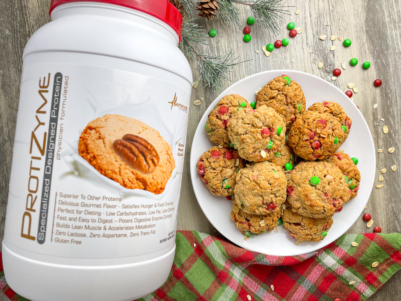 Holiday Monster Protein Cookies