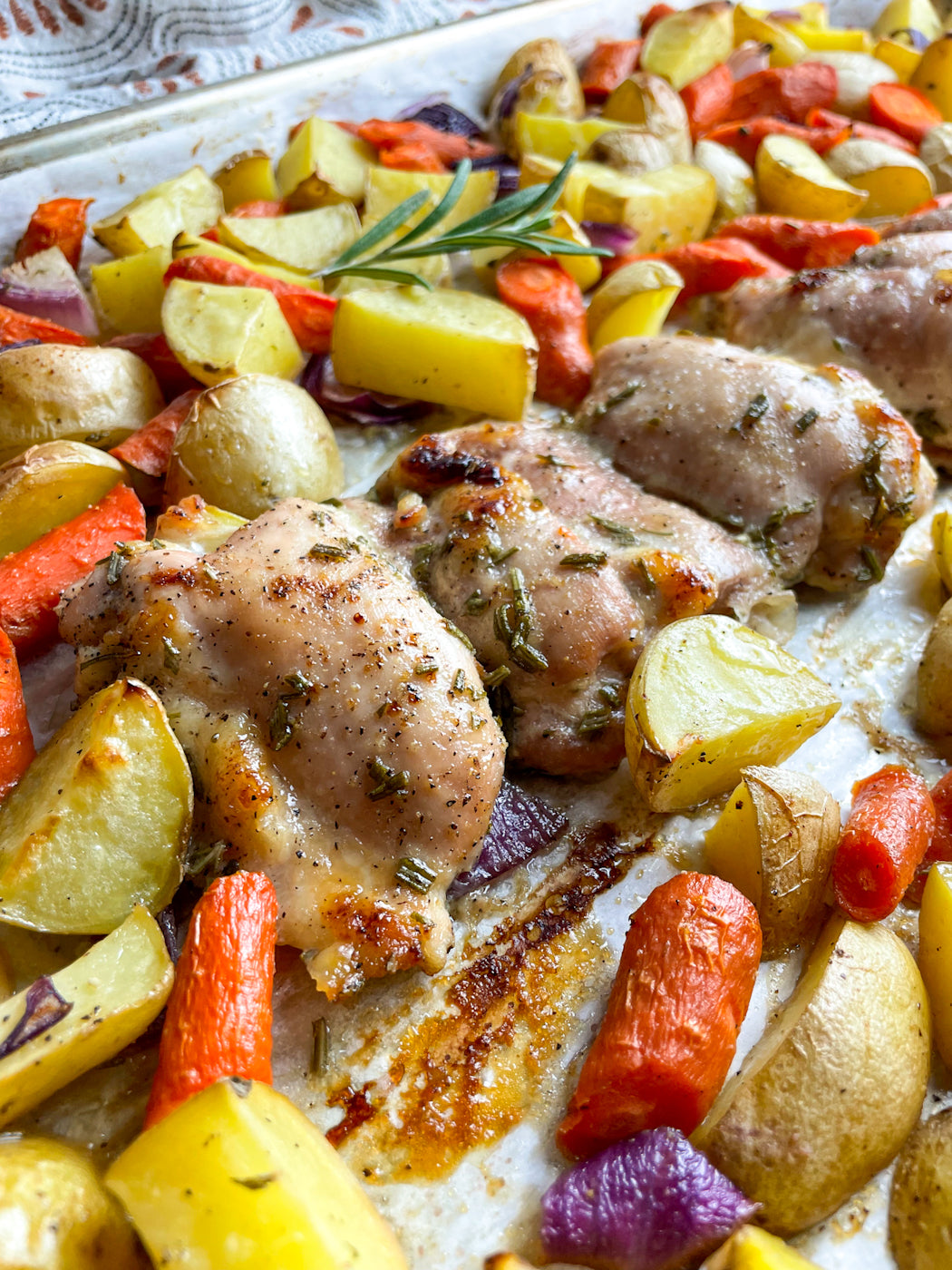 Honey Rosemary Chicken Sheet Pan