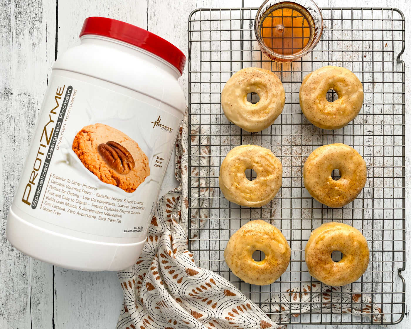 MAPLE GLAZED PROTEIN DONUTS