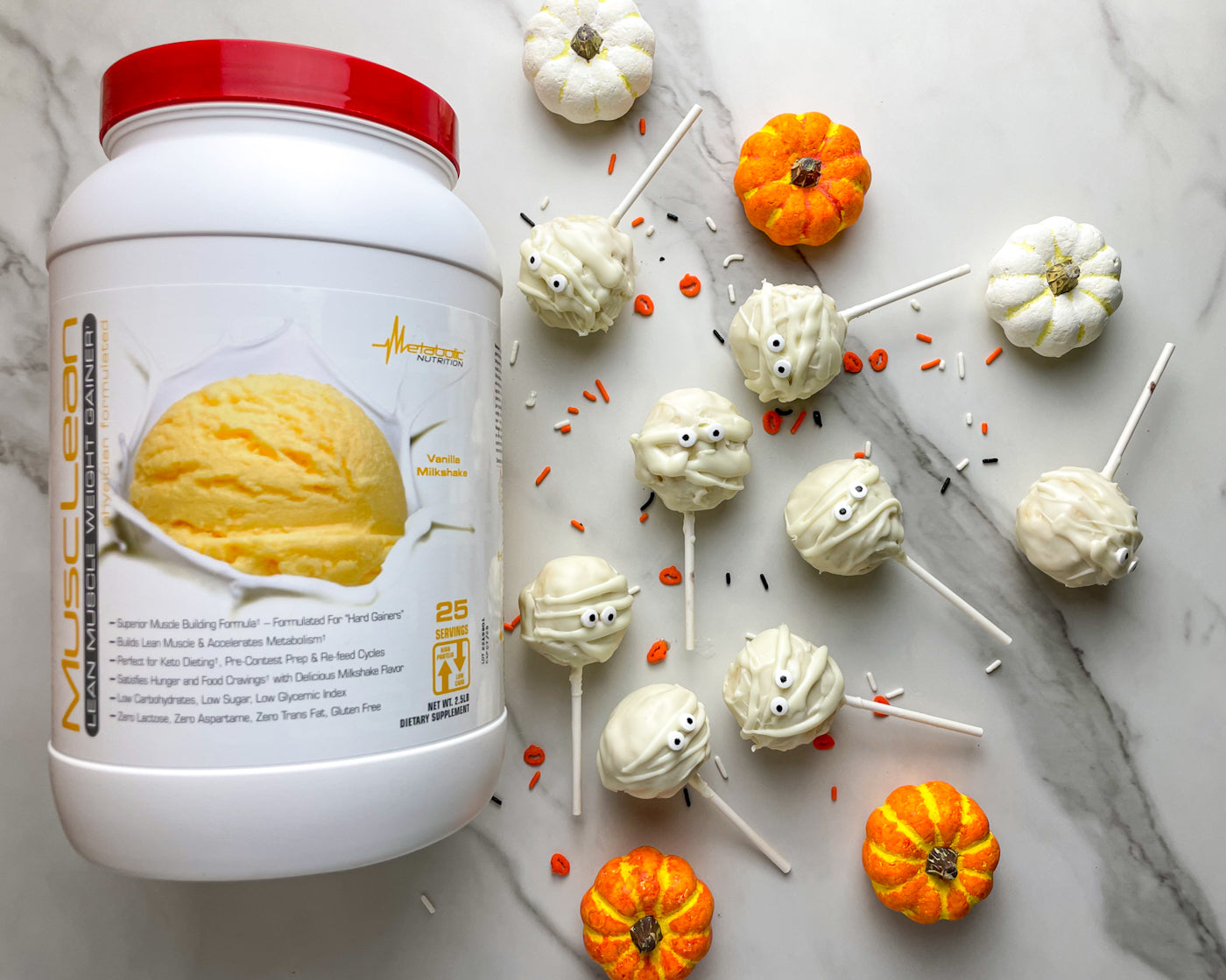 Mummy Protein Cake Pops