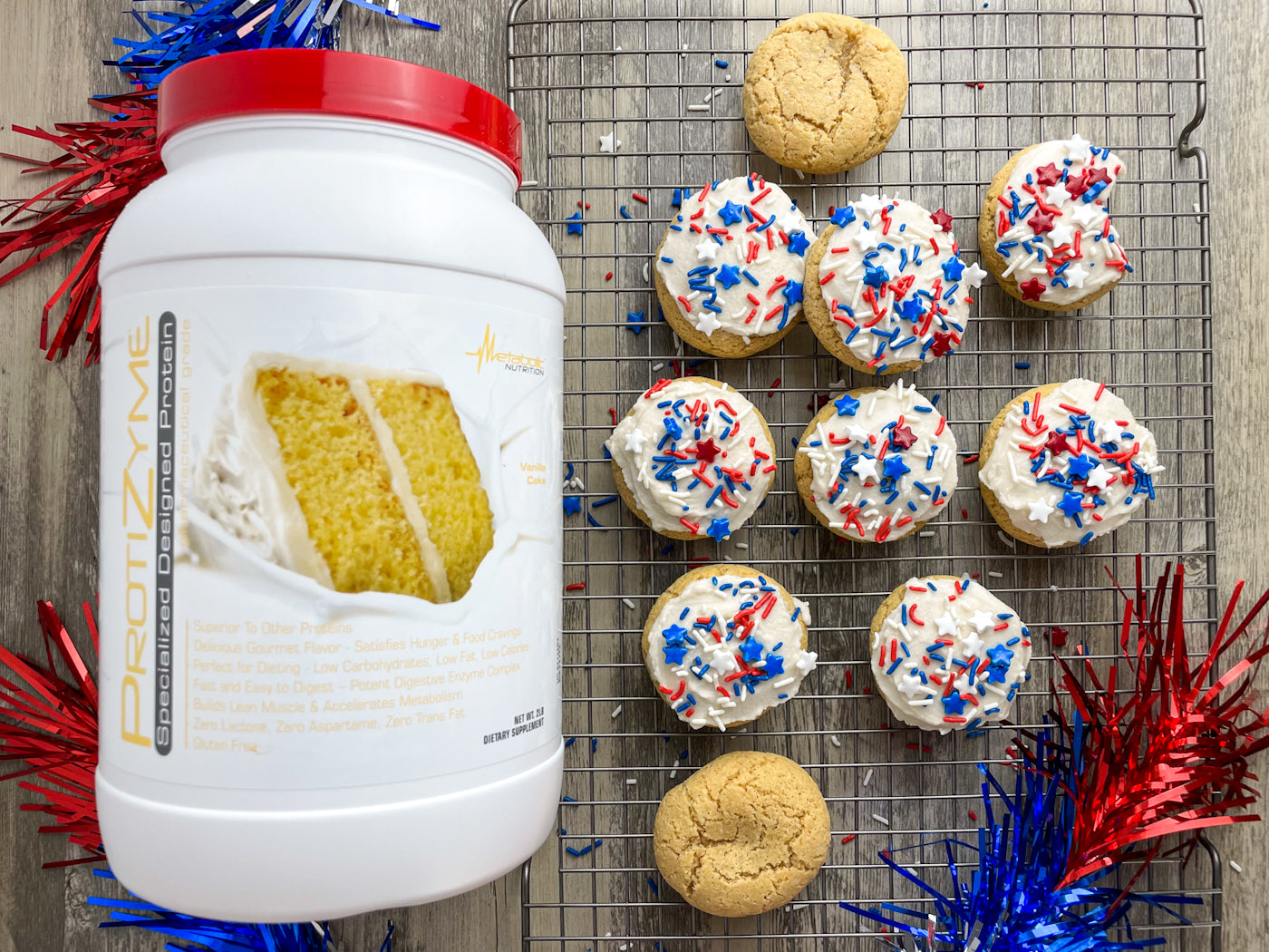 Patriotic Protein Sugar Cookies