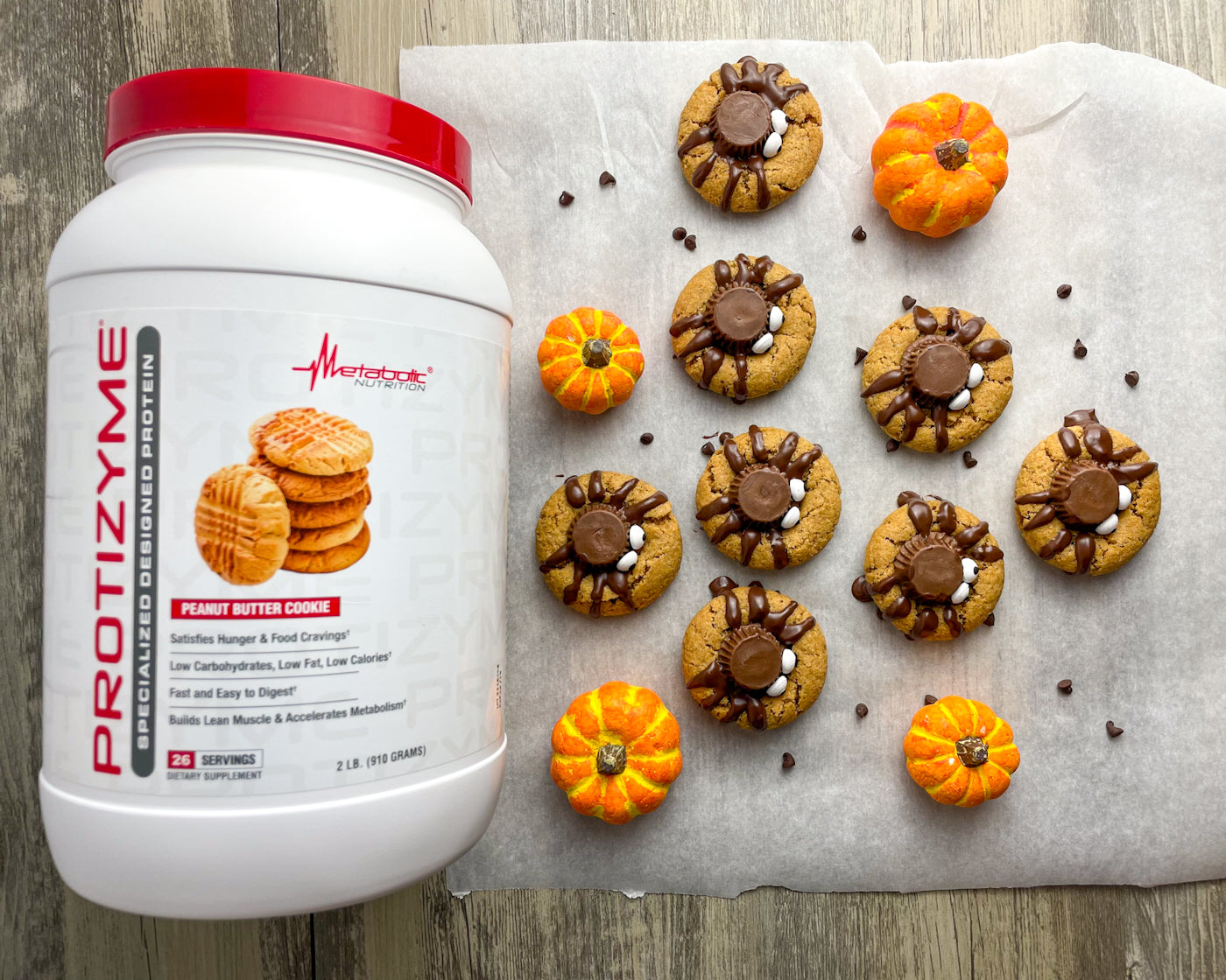 Protein Spider Cookies