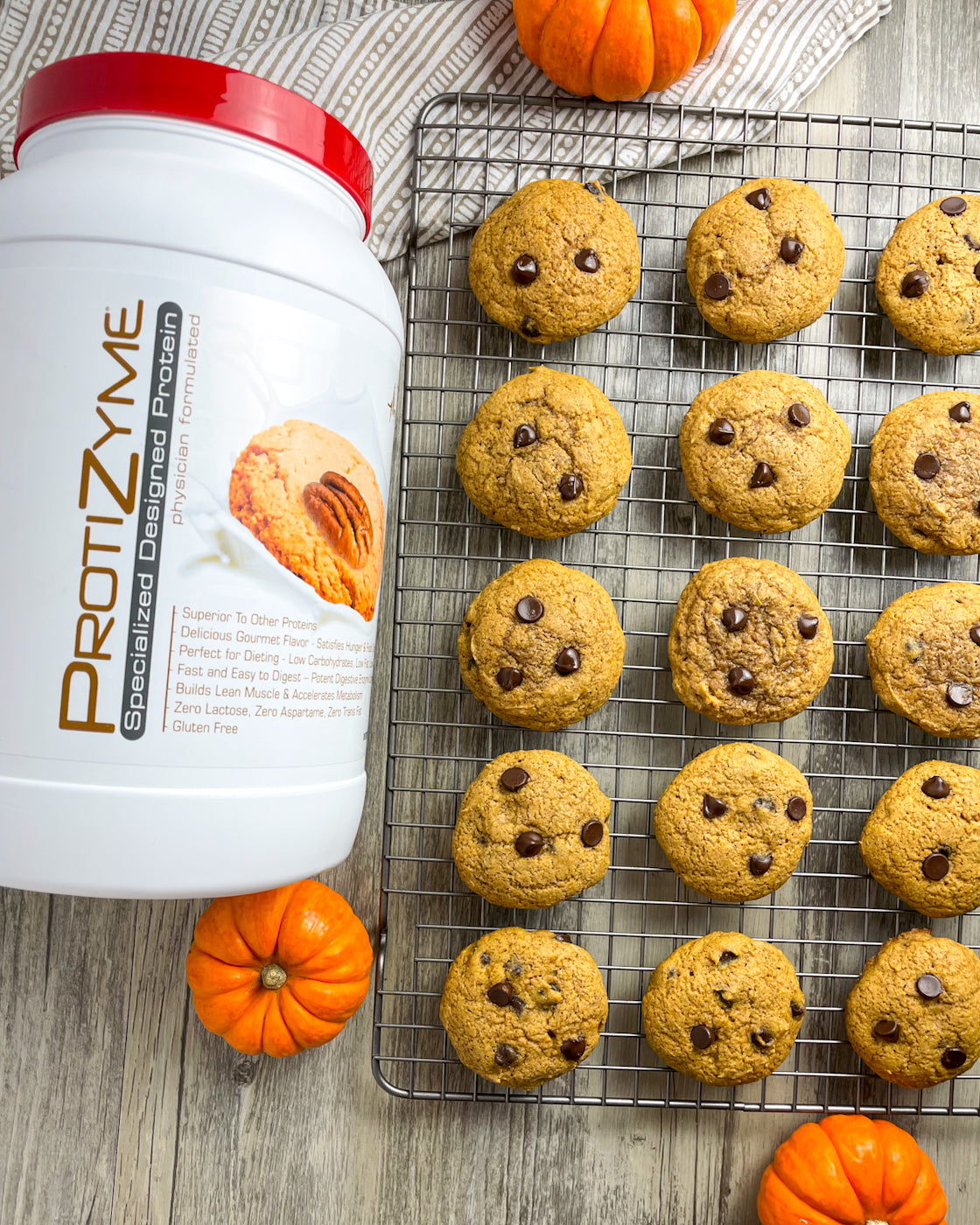 Pumpkin Chip Protein Cookies