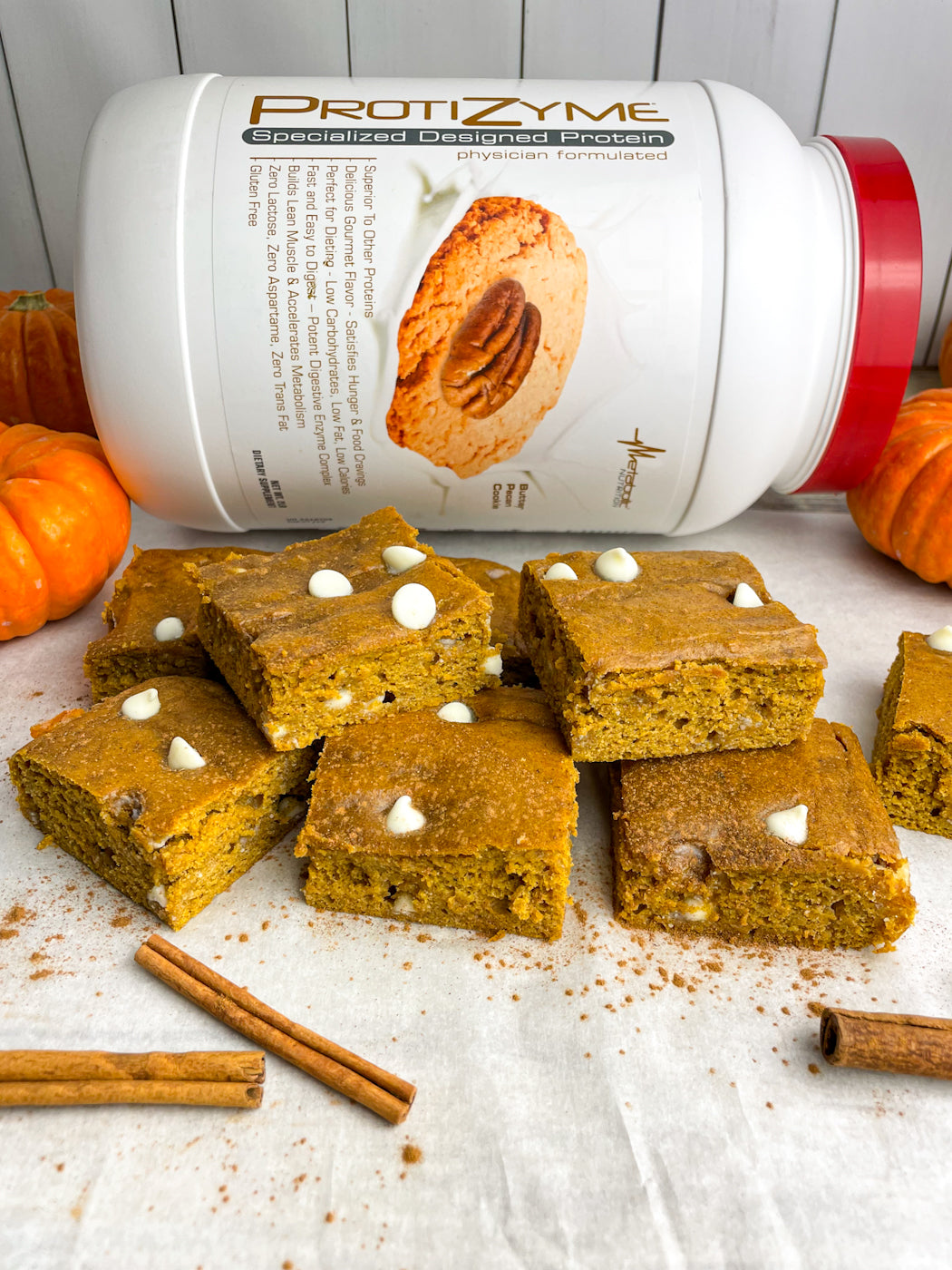 Pumpkin Spice Protein Blondies