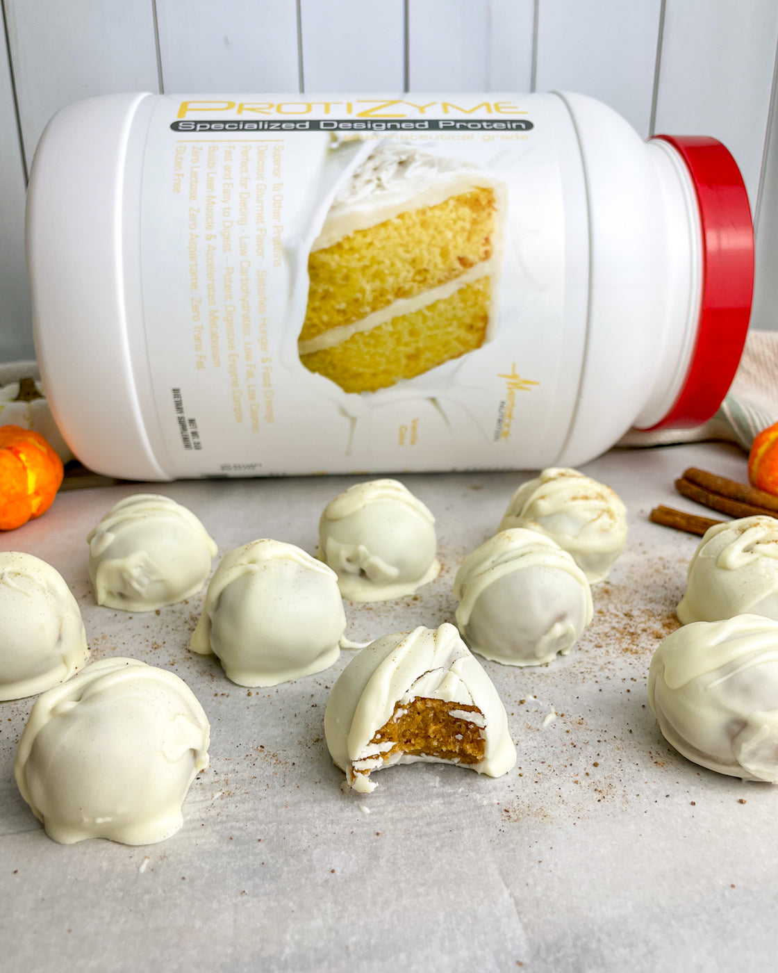 Pumpkin Spice Protein Truffles
