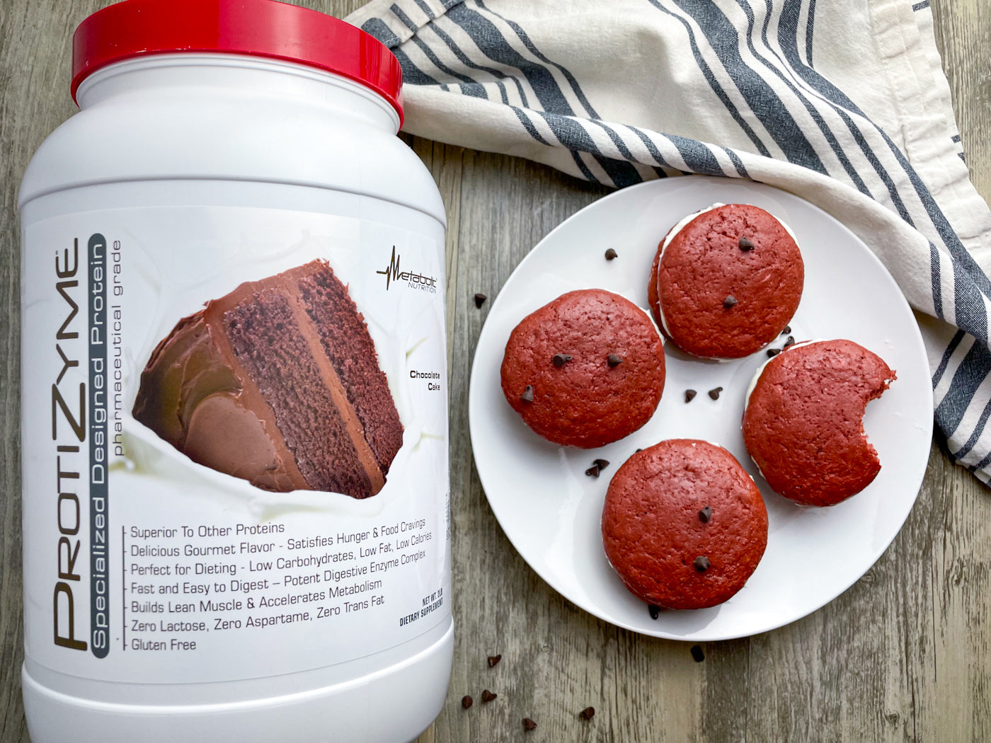 Red Velvet Protein Whoopie Pies