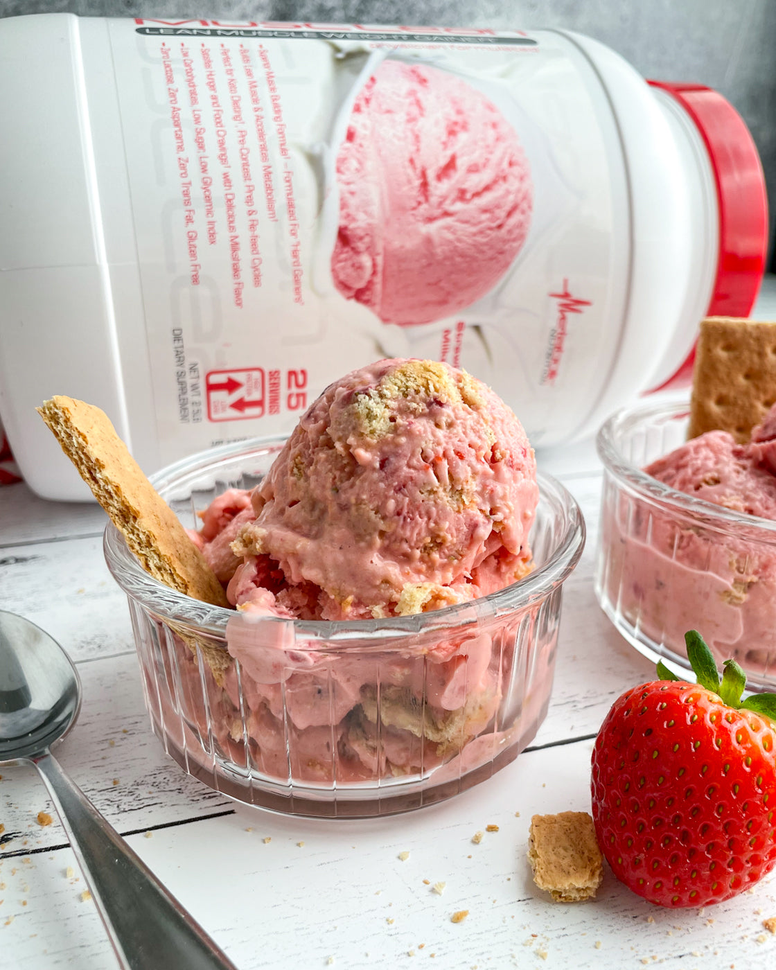 STRAWBERRY SHORTCAKE PROTEIN ICE CREAM