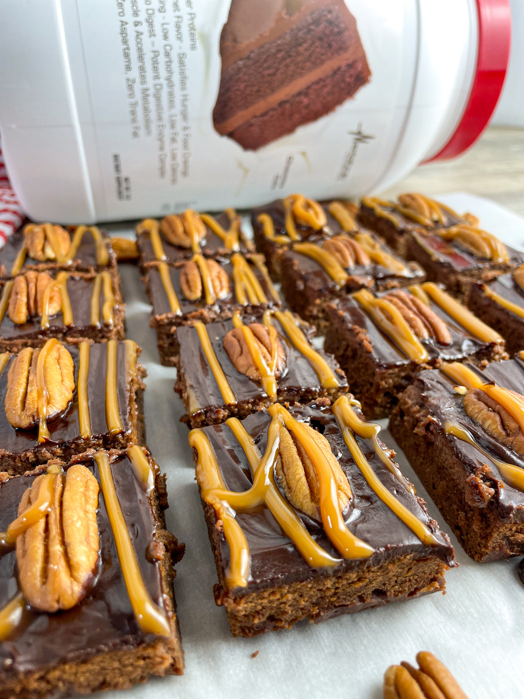 Turtle Protein Brownies