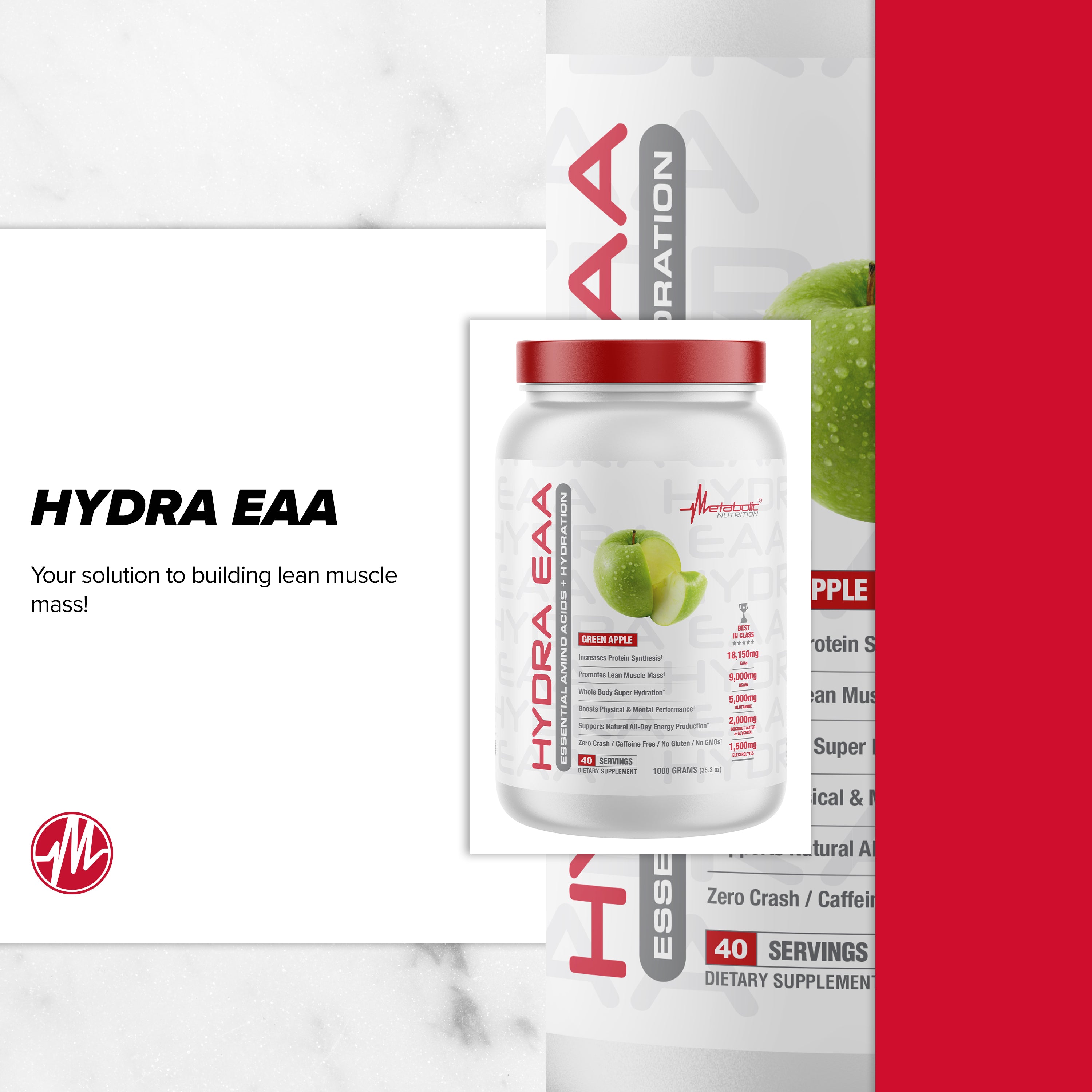 Hydra EAA Essential Amino Acids + Hydration